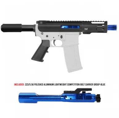 AR-15 5.56 NATO 5'' PISTOL KIT - FORGED UPPER WITH 4'' M LOK RAIL - INCLUDED BLUE BCG
