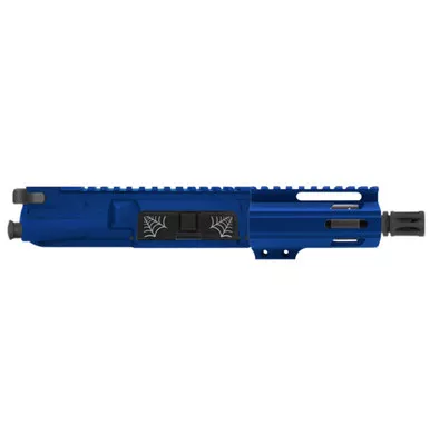 AR-15 5.56 NATO 5'' PISTOL UPPER WITH 4'' HANDGUARD - SPIDER WEB - BLUE FLAME