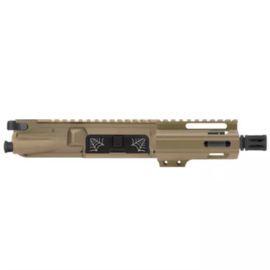 AR-15 5.56 NATO 5'' PISTOL UPPER WITH 4'' HANDGUARD - SPIDER WEB - FDE