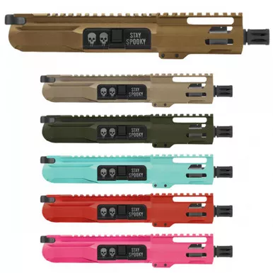 AR-15 5.56 NATO 5'' SPOOKY PISTOL FORGED UPPER WITH 4'' HANDGUARD AND BCG - CERAKOTE COLORS