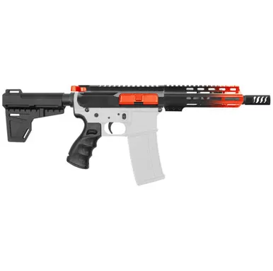 AR-15 5.56 NATO 7.5'' PISTOL KIT - SIDE CUT BILLET UPPER WITH 7'' HANDGUARD - CERAKOTE GRADIENT RED