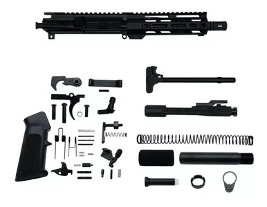AR-15 5.56 Nato 7.5″ Pistol Upper Complete Build Kits Assembled Black barrel Upper