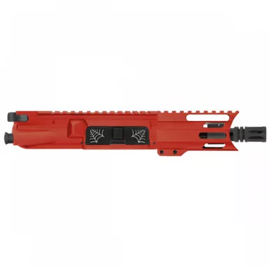 AR-15 5.56 NATO SPIDER 5'' PISTOL UPPER WITH 4'' HANDGUARD - RED
