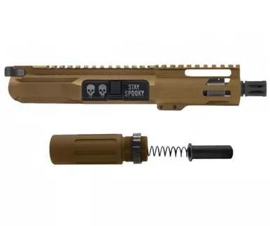 AR-15 5.56 NATO SPOOKY 5'' PISTOL UPPER - FORGED UPPER WITH 3.5 SHORT BUFFER SYSTEM - CERAKOTE OD GREEN