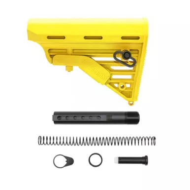 AR-15 Blackhawk Knoxx Six Position Buffer Tube Kit - Cerakote Lemon Zest Yellow