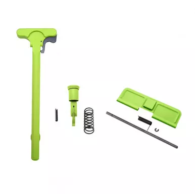 AR-15 Charging Handle Forward Assist and Ejection Cover Door - Cerakote Zombie Green