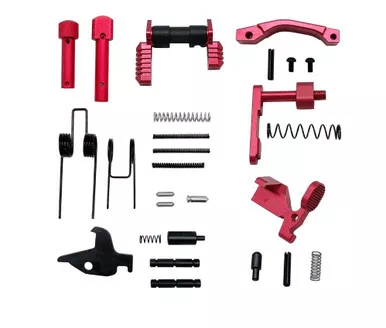 AR-15 Lower Parts Kit Except Trigger, Hammer, and Grip Anodized Colors
