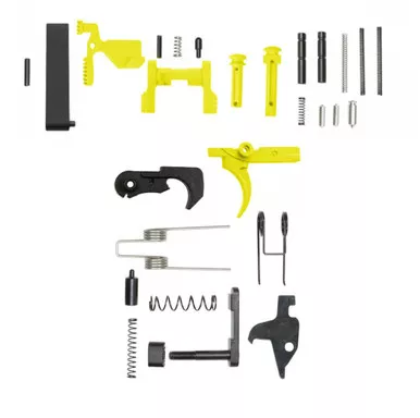 AR-15 Lower Receiver Parts Kit - Cerakote Lemon Zest - Without Grip & Screw