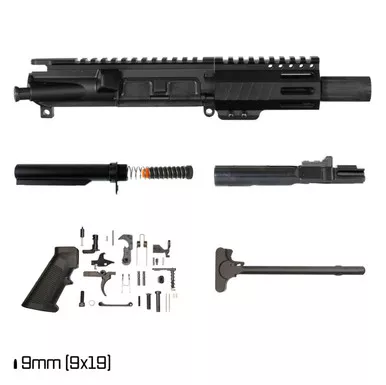 AR-9 5-INCH PISTOL BUILD KIT 1:10 9MM FREEFLOAT M-LOK HANDGUARD