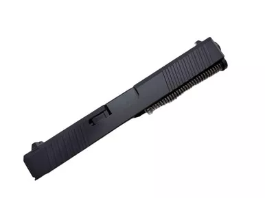 Assembled Chamfered Iron-Sight Slide for Glock 17 Gen 3 — Black