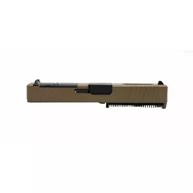 Assembled Slide for Glock 17 Gen 3 — FDE PVD Window, Ported Barrel