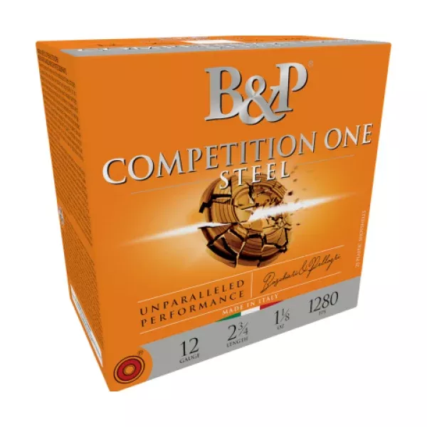 B&P Competition One Steel Shot Shotshells 12 ga. 2-3/4 1-1/8 oz 1280 fps #7.5 25/ct
