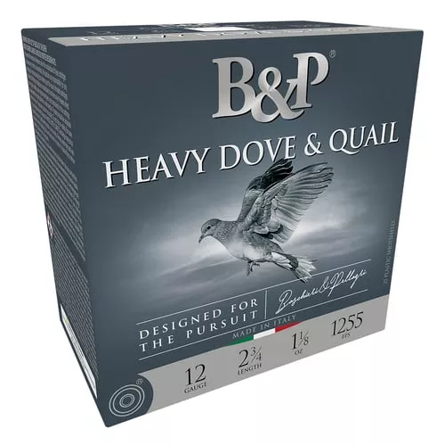 B&P Dove & Quail Shotshells 12 ga 2-3/4 In 1-1/8 oz-#6 1255 fps 25/ct