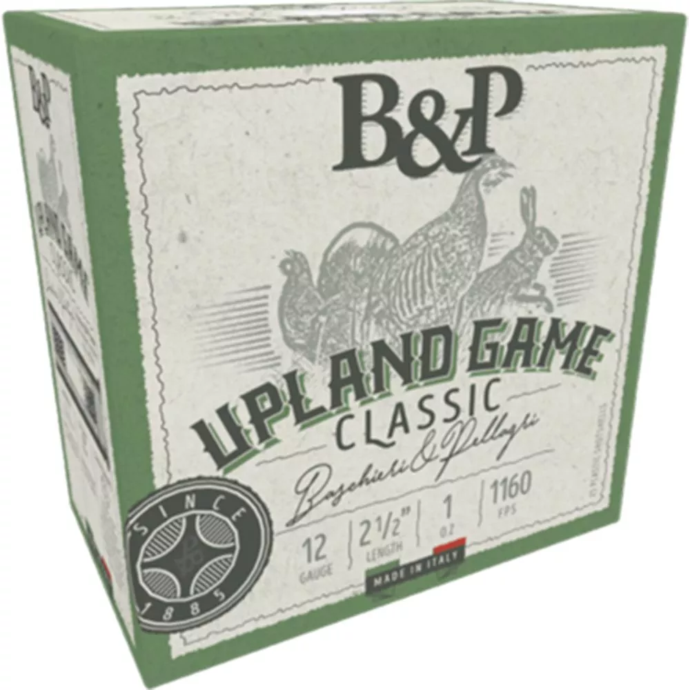 B&P Upland Classic Shotshell 12ga 2-1/2″ 1oz 1160 fps #7.5 25/ct