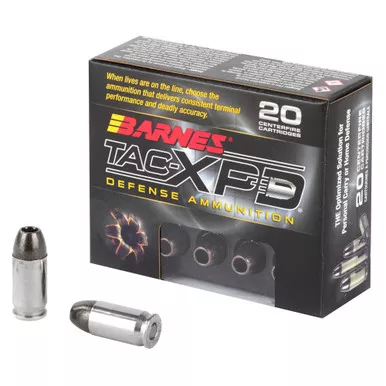 Barnes Barnes TAC-XPD 380 ACP 80-Grain Hollow Point Ammunition - 20 Rounds Per Box