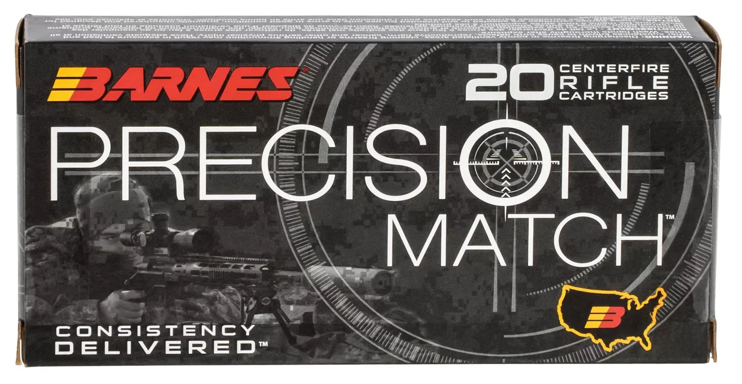 Barnes Bullets 30848 Precision Match5.56x45mmNATO 85gr Open Tip Match Boat Tail 20 Per Box/10 Case
