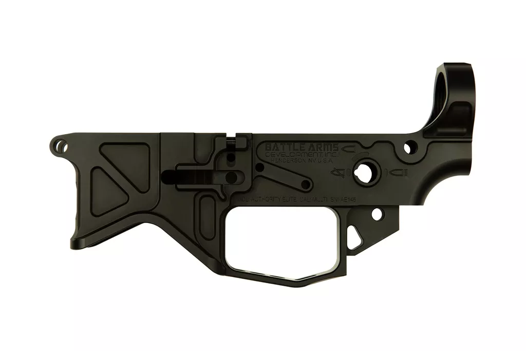 Battle Arms AUTHORITY ELITE Ambidexterious Lower 7075-T6 Billet Lower Receiver – Black Anodized Finish – AUTH-LR
