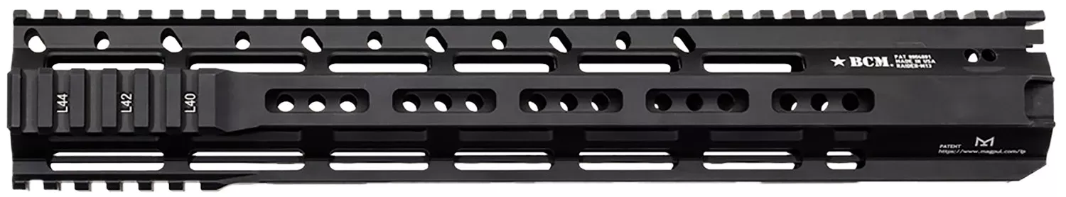 BCM RAIDERM13556BLK RAIDER-M13 Rail Black Anodized 13.00″ M-LOK Free-Floating Style Made of Aluminum for AR-Platform