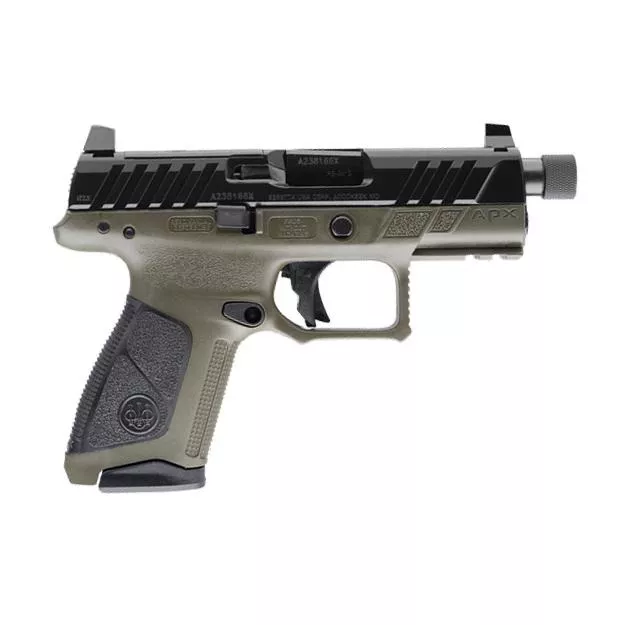 Beretta APX-A1 Compact Tactical Handgun 9mm Luger 15(1)/17(2)rd Magazines 4.2″ ODG Frame