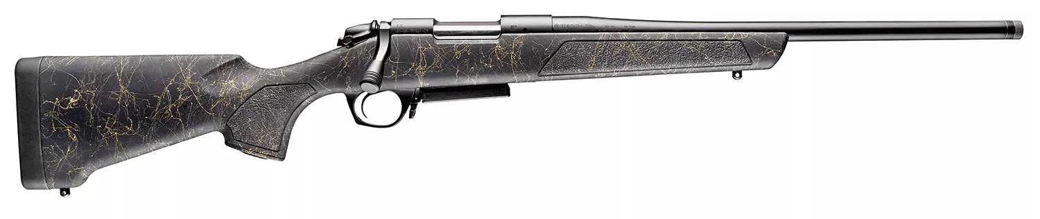 Bergara Rifles B14S907 B-14 Stoke 7mm-08 Rem 4+1, 20" Graphite Black Cerakote #4.5 Contour Threaded Barrel, Graphite Black Cerakote Steel Receiver, Black Webbed Tan Fixed w/SoftTouch Synthetic Stock