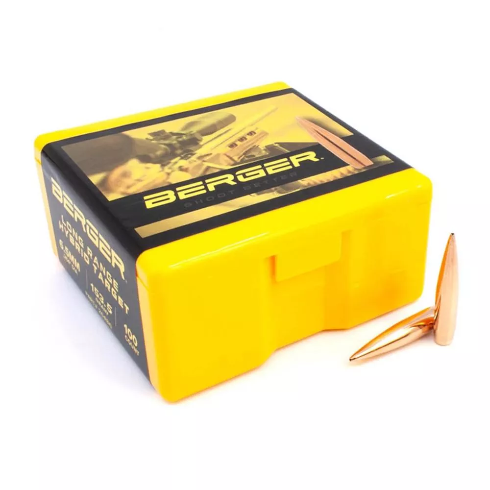 Berger Long Range Hybrid Target Rifle Bullets 6.5mm .264″ 153.5gr LR Hybrid Target 500/rd