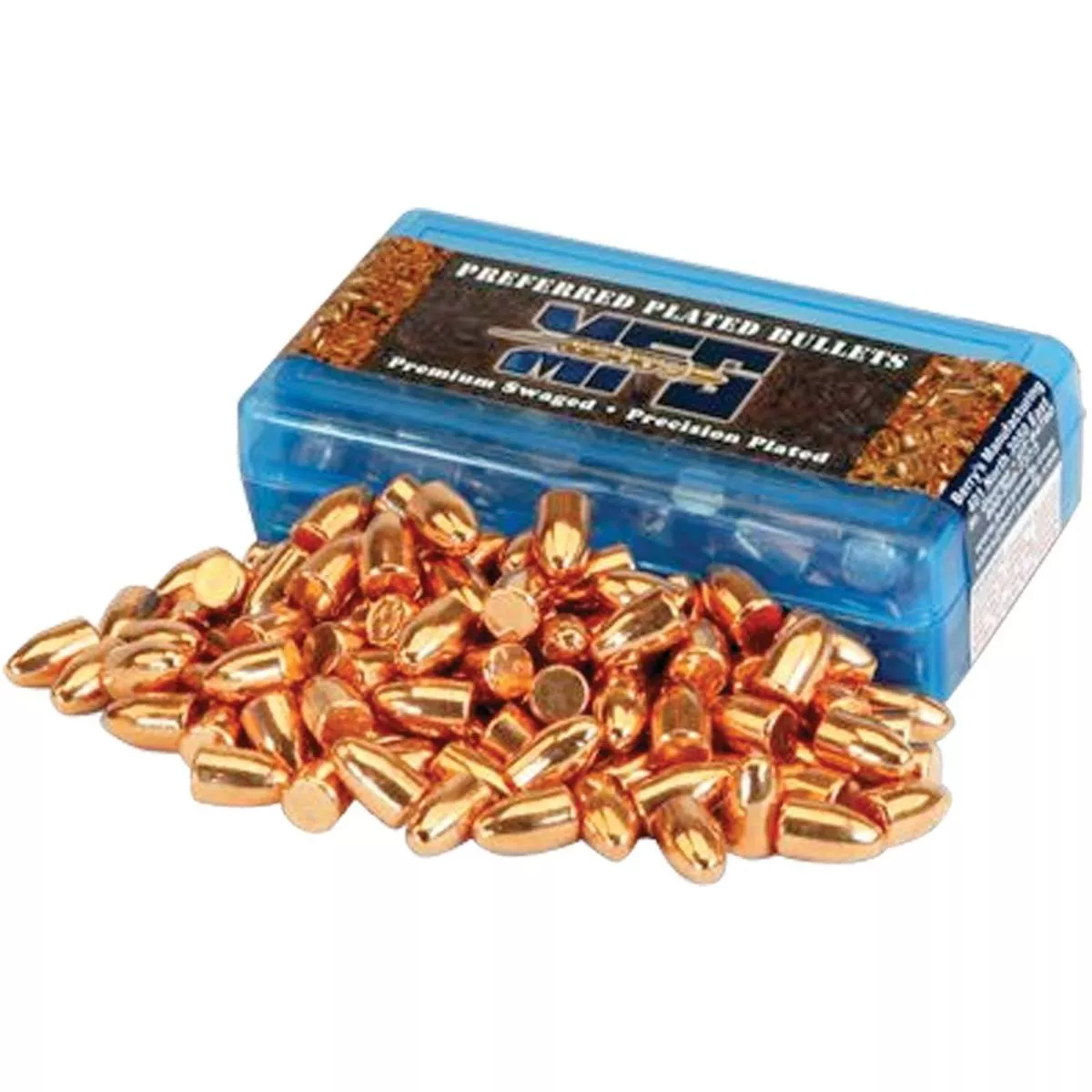 Berry’s Preferred Plated Pistol Bullets .380 cal .356″ 100 gr RNFB 250/ct