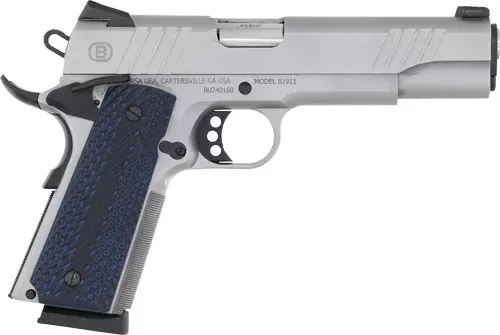 BERSA B1911 45ACP STAINLESS - 5" BBL VZ GRIP W/ SIGHTS 8RD