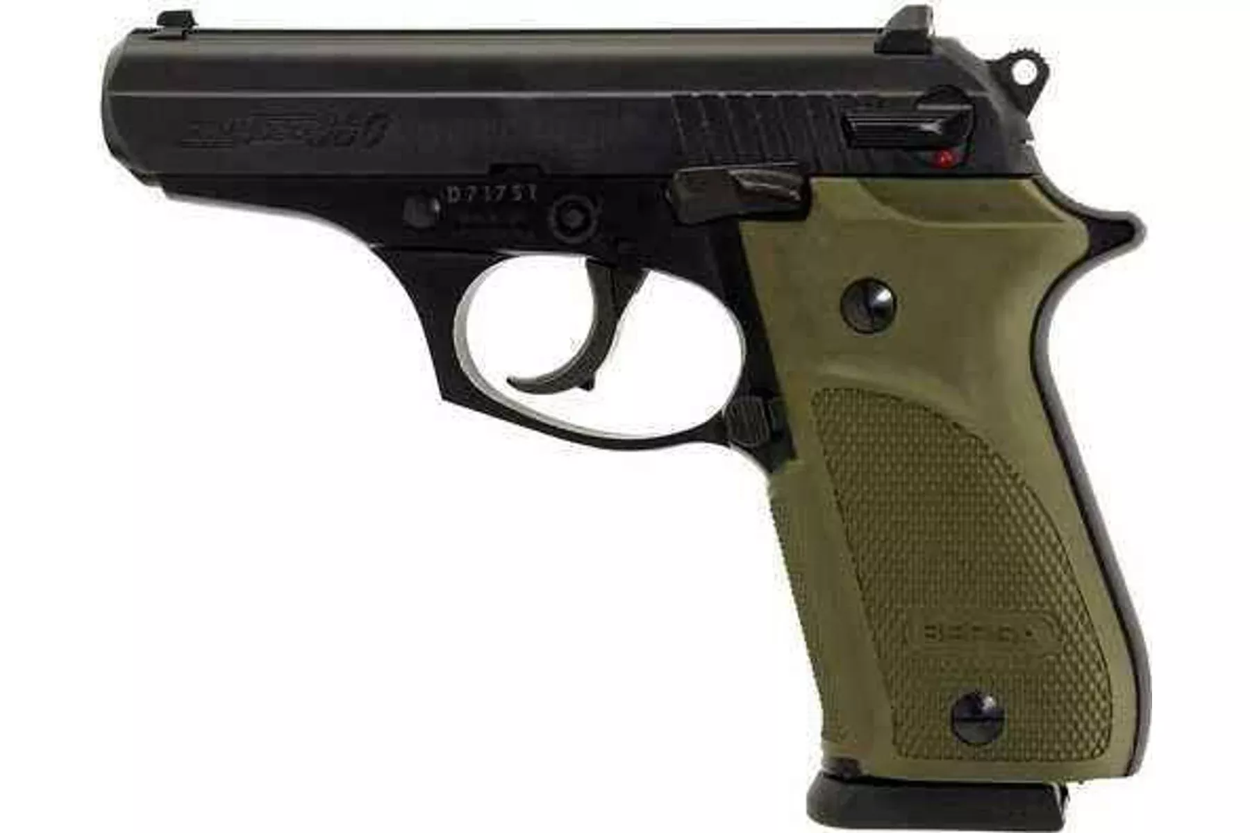 Bersa Thunder 380 Combat Plus Semi-Auto Pistol 380ACP 3.5" Barrel (1)-15Rd Mag Rubber Forrest Green Grips Black Finish
