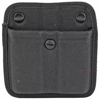 Bianchi Model 7922 AccuMold Triple Threat II Double Magazine Pouch Fits Browning Hi-Power Nylon Black Finish 18797
