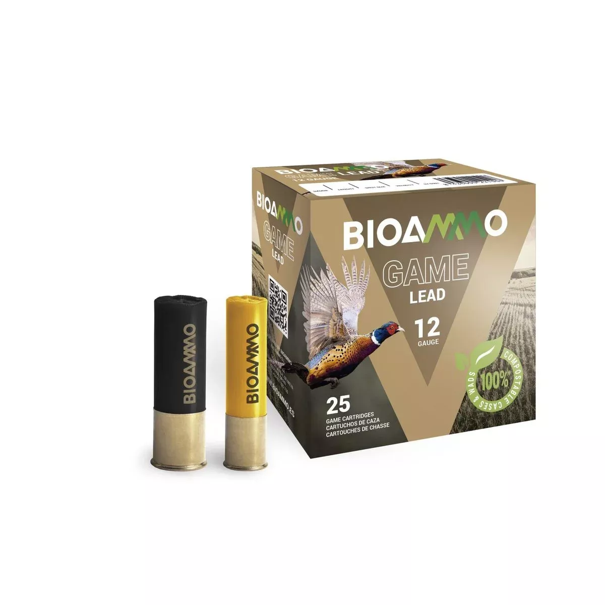 BioAmmo Clay Lead Shotshells 20 ga 2-3/4 1 oz 1220 fps #7.5 25/ct