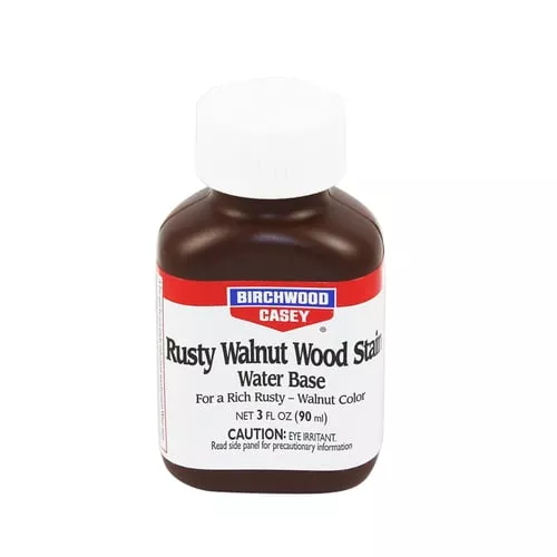 Birchwood Casey 24323 Rusty Walnut Wood Stain Water-Based 3 oz. Bottle