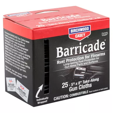 Birchwood Casey Birchwood Casey Barricade Rust Protection Wipes - 25 Count for Gun and Equipment Care