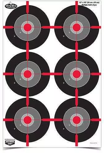Birchwood Casey Dirty Bird Paper Targets 12" x 18", Multiple Bull's-Eye, Pack Of 100 Md: 35703