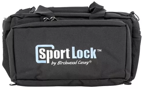 Birchwood Casey DLXRB SportLock Deluxe Range Bag with Interior Padding, Adjustable Velcro Divider, Pockets & Black Finish 14" W x 11" H x 8" D Interior Dimensions