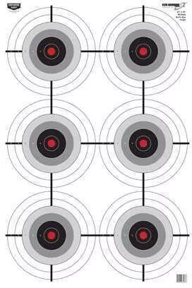 Birchwood Casey Eze-Scorer Multi-Bull's-Eye 23" x 35" Per 100 Md: 37038