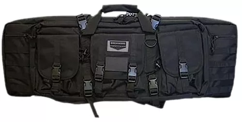 Birchwood Casey RBG36 Single Gun Case36" Black 600D Polyester w/ Padded Straps/3 Large Storage Pockets & Dual Zippered Storage