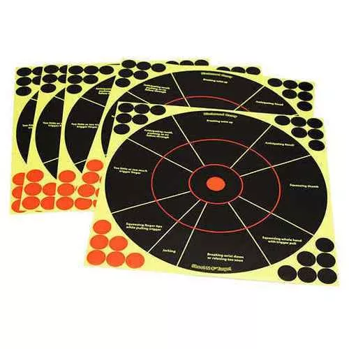 Birchwood Casey Shoot-N-C 12" Handgun Trainer Target, 5 Targets Per Pack