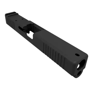 Black Cerakote RMR Slide for Glock 17 Gen 1-3 — F&R Serrations