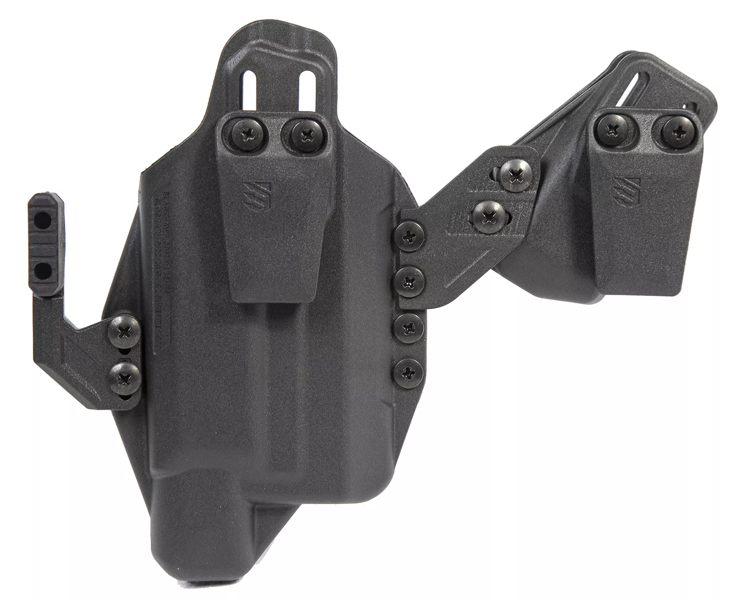 Blackhawk 416702BK StacheIWB Size 02 Black Polymer Belt Clip Compatible w/Glock 19/23/32/45 Belt 1.50″ Wide Ambidextrous