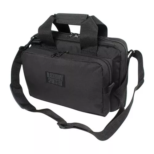 Blackhawk 73SB00BK Sportster Shooters Bag Black 600D Polyester with Foam Padding, STRIKE Webbing, Internal Mag Pockets & Self-Healing Zippers 13" L x 9" W x 4.50" D Interior Dimensions