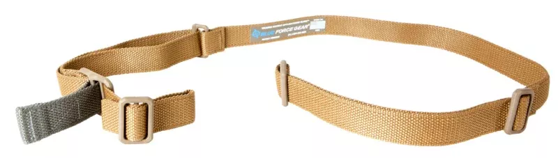 Blue Force Gear VCAS125OACB Vickers Sling made of Coyote Tan Cordura with 54"-64" OAL, 1.25" W, Two-Point Design & Nylon Adjusters for Rifle & Carbine