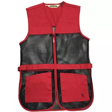 Bob Allen Full Mesh Dual-Pad Shooting Vest — Red, XL