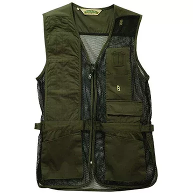 Bob Allen Full Mesh Shooting Vest — Sage Green, Right Hand, XS
