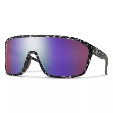 Boomtown Matte Black Marble Frame/ ChromaPop Polarized Violet Mirror Lens