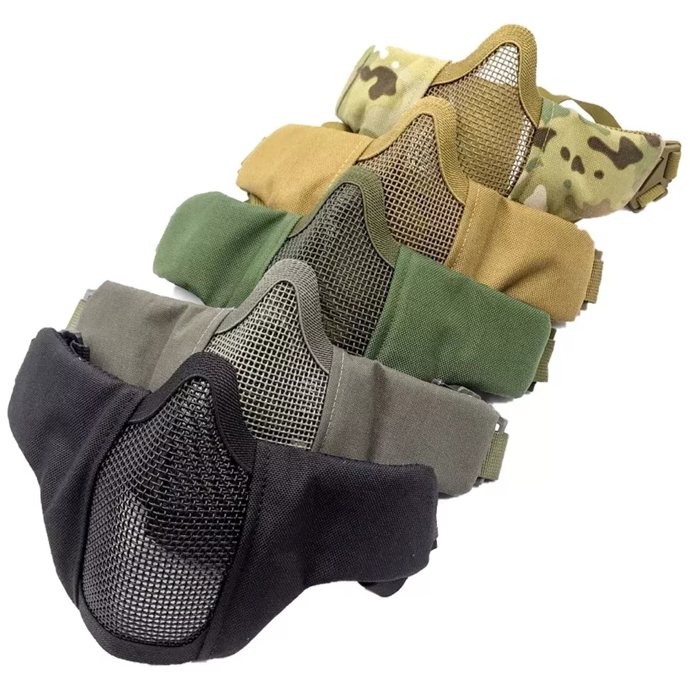 Bravo Airsoft Tactical V3 Strike Steel Padded Half-Face Mesh Mask