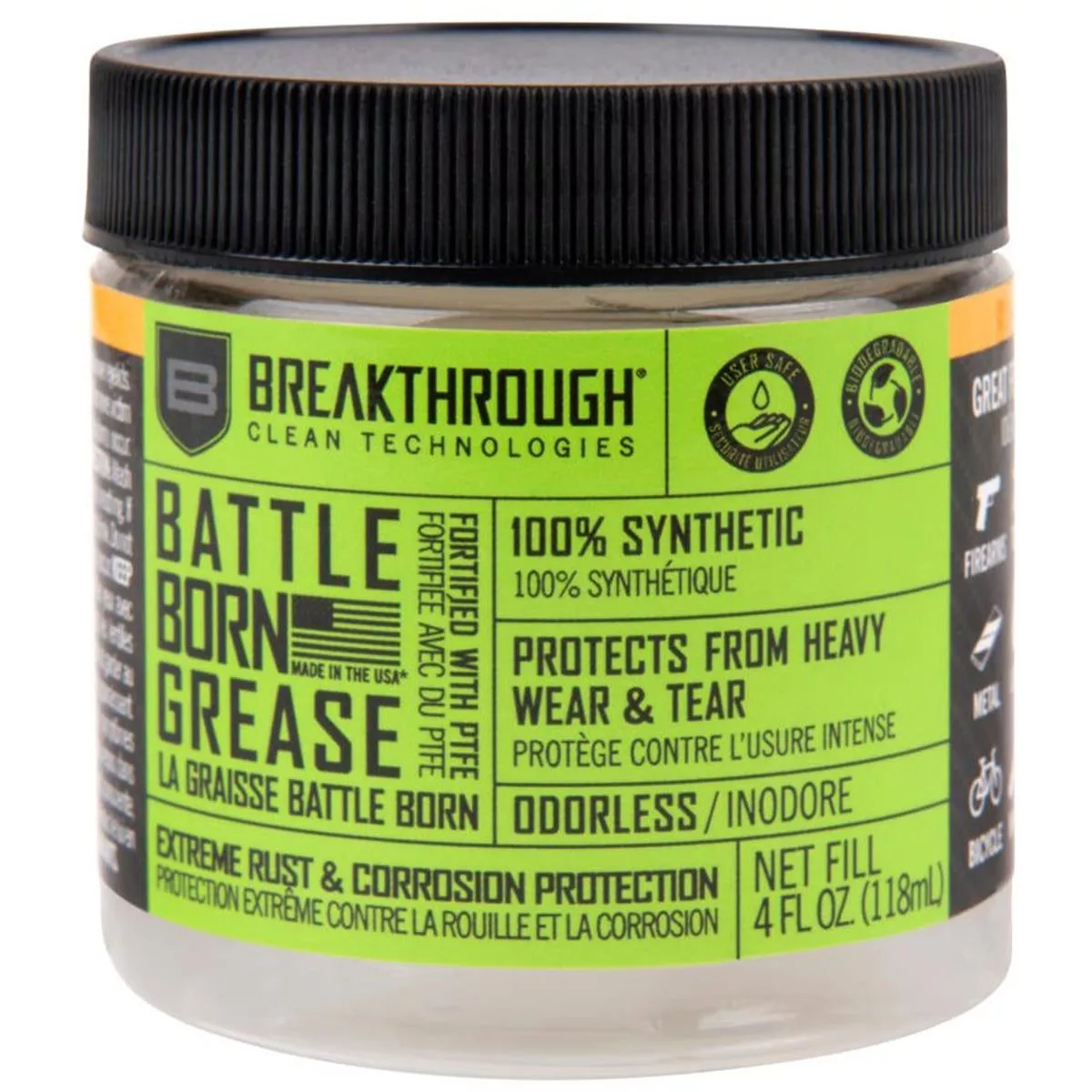 Breakthrough Clean Technologies Battle Born Grease With Ptfe – 4Oz Jar – BTG-4OZ