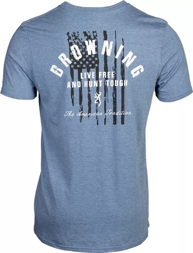BROWNING SS T-SHIRT HUNT TOUGH – BLUE LARGE