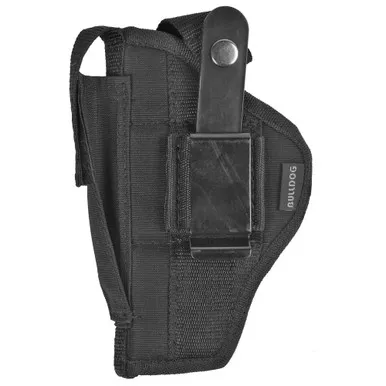 Bulldog Cases Extreme Belt Holster, Fits Most 2.5"-3.75" Barrel Compact Autos with Laser or Light, Ambidextrous, Nylon, Black FSN-19C