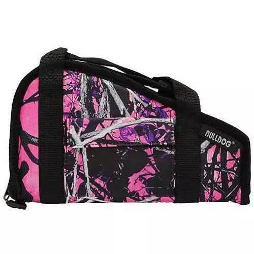 Bulldog Cases Single Handgun Rug Small Muddy Girl Camo Finish Nylon Accessory Pocket BD600MDG