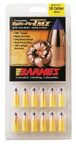 BULLETS 50 CAL TMZ BT 290GR 15RD/BXBULLETS 50 CAL TMZ BT 290GR 15RD/BX